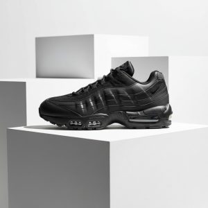 Sneakersy Nike Air Max 95 Big Bubble Black, czarne buty unisex na co dzień i do stylizacji streetwear, tekstylne wstawki, zamsz, syntetyk, HM8755-001